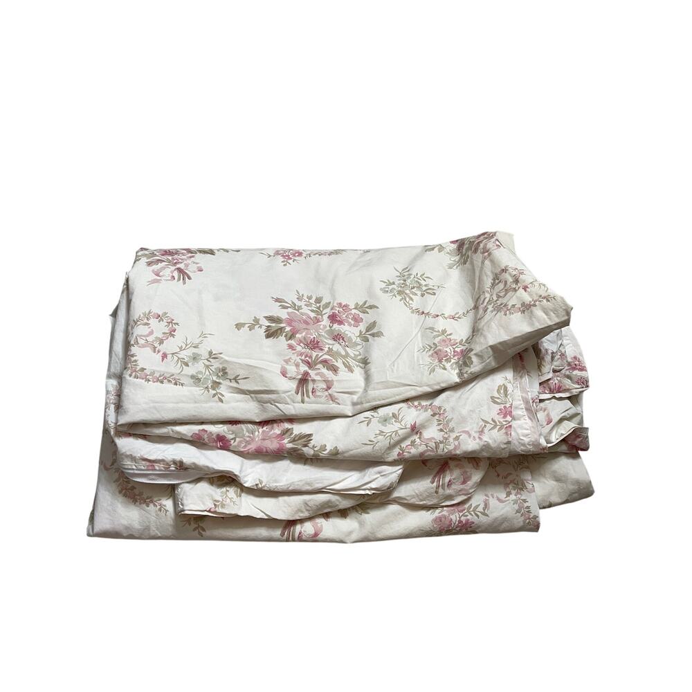 Vintage Rachel Ashwell Shabby Chic Floral Pink Duvet Cover Twin